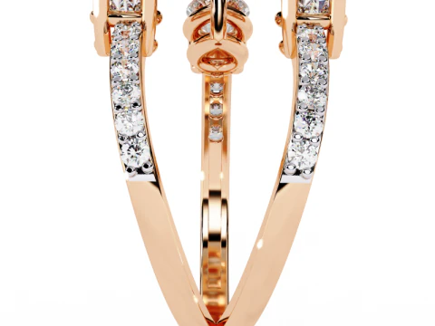 Printable 3D jewelry model of Solitaire Lady Ring with Diamond 3D Model