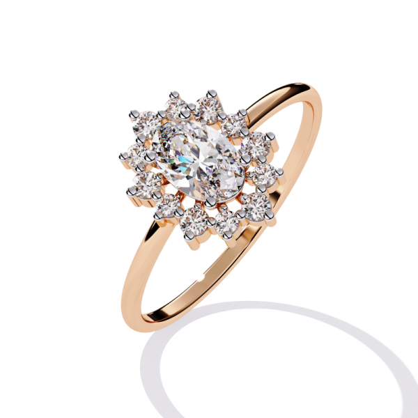 Printable 3D jewelry model of Solitaire Lady Ring with Diamond Modelo 3D .c4d .max .obj .3ds .fbx .stl .blend