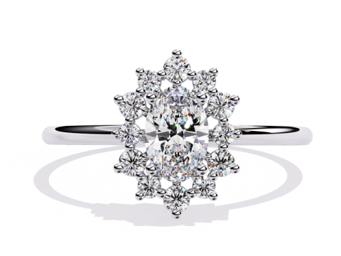 Printable 3D jewelry model of Solitaire Lady Ring with Diamond Modelo 3D
