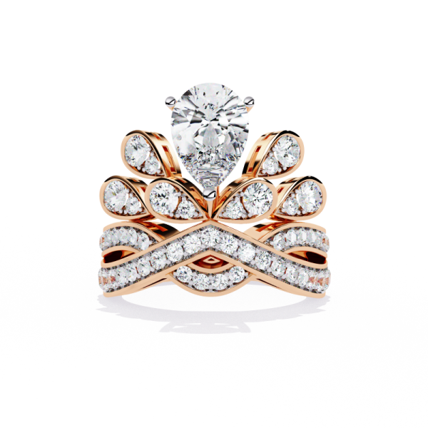 Printable 3D jewelry model of Solitaire Lady Ring with Diamond Modelo 3D .c4d .max .obj .3ds .fbx .stl .blend