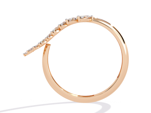 Printable 3D jewelry model of Solitaire Lady Ring with Diamond Modelo 3D