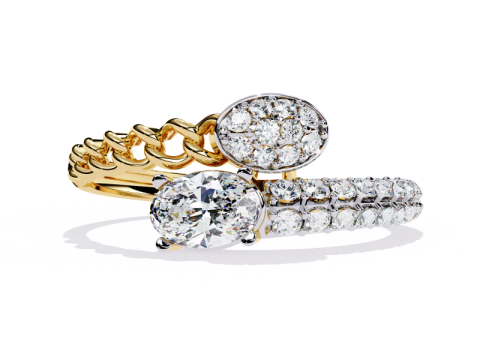 Printable 3D jewelry model of Solitaire Lady Ring with Diamond Model 3D