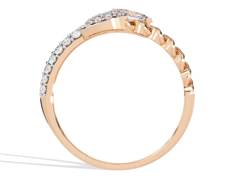 Printable 3D jewelry model of Solitaire Lady Ring with Diamond 3D Model