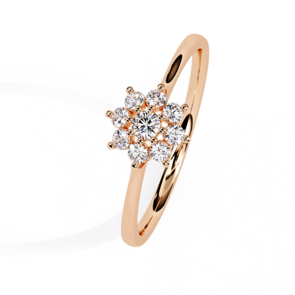 Printable 3D jewelry model of Solitaire Lady Ring with Diamond 3D 모델 .c4d .max .obj .3ds .fbx .stl .blend