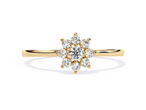 Printable 3D jewelry model of Solitaire Lady Ring with Diamond 3D 모델