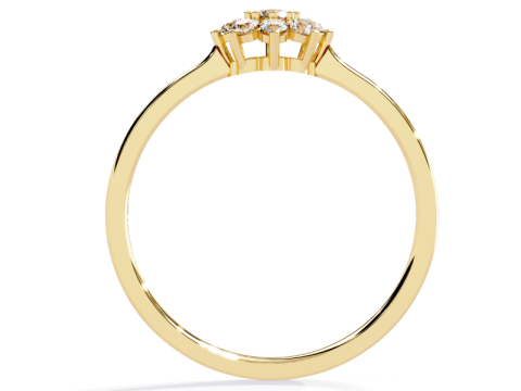 Printable 3D jewelry model of Solitaire Lady Ring with Diamond 3D 모델