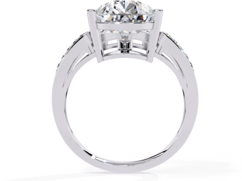 Printable 3D jewelry model of Solitaire Lady Ring with Diamond 3D Model