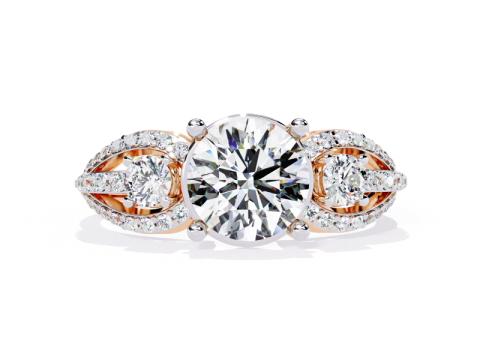 Printable 3D jewelry model of Solitaire Lady Ring with Diamond 3D Model