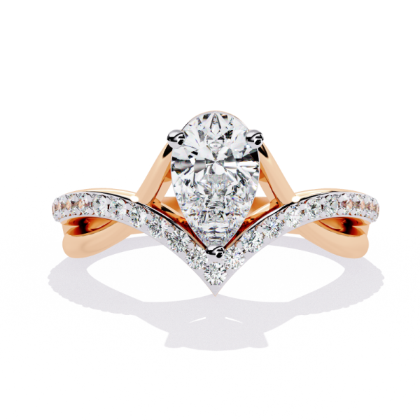 Printable 3D jewelry model of Solitaire Lady Ring with Diamond Model 3D .c4d .max .obj .3ds .fbx .stl .blend