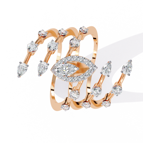 Printable 3D jewelry model of Solitaire Lady Ring with Diamond Model 3D .c4d .max .obj .3ds .fbx .stl .blend