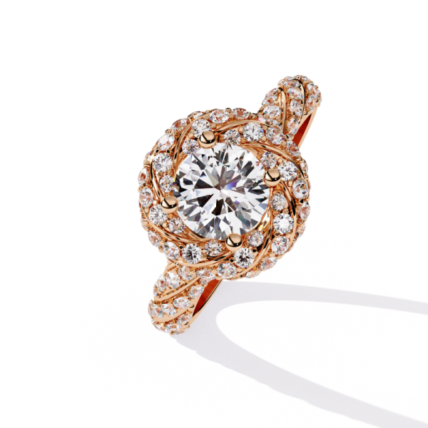 Printable 3D jewelry model of Solitaire Lady Ring with Diamond Modèle 3D .c4d .max .obj .3ds .fbx .stl .blend