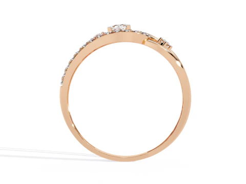 Printable 3D jewelry model of Solitaire Lady Ring with Diamond 3D Model