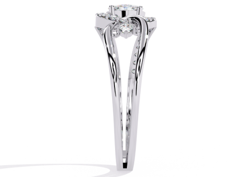Printable 3D jewelry model of Solitaire Lady Ring with Diamond Model 3D