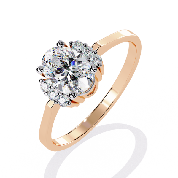 Printable 3D jewelry model of Solitaire Lady Ring with Diamond 3D Model .c4d .max .obj .3ds .fbx .stl .blend 