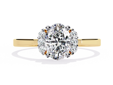 Printable 3D jewelry model of Solitaire Lady Ring with Diamond 3D Model