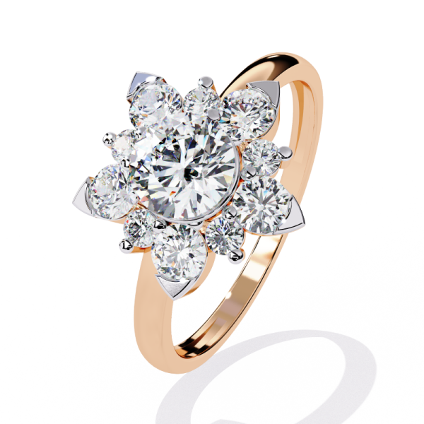 Printable 3D jewelry model of Solitaire Lady Ring with Diamond Modelo 3D .c4d .max .obj .3ds .fbx .stl .blend