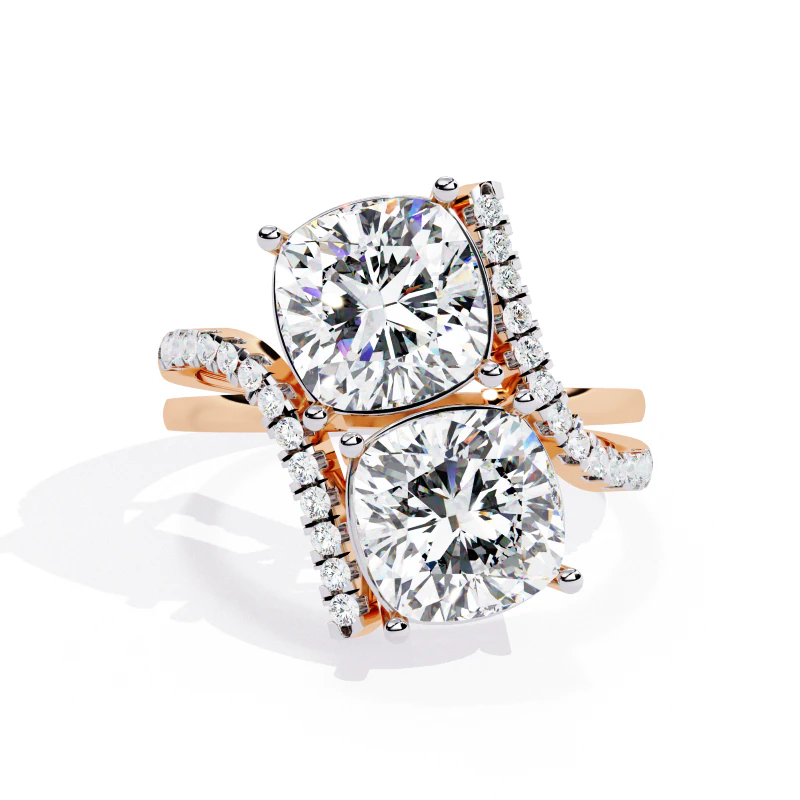 Printable 3D jewelry model of Solitaire Lady Ring with Diamond 3D Model .c4d .max .obj .3ds .fbx .stl .blend 