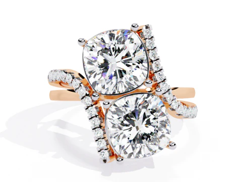 Тривимірна модель ювелірного виробу Solitaire Lady Ring з діамантом для друку 3D Модель