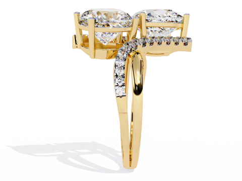 Printable 3D jewelry model of Solitaire Lady Ring with Diamond 3Dモデル