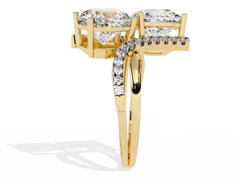 Printable 3D jewelry model of Solitaire Lady Ring with Diamond 3D Model
