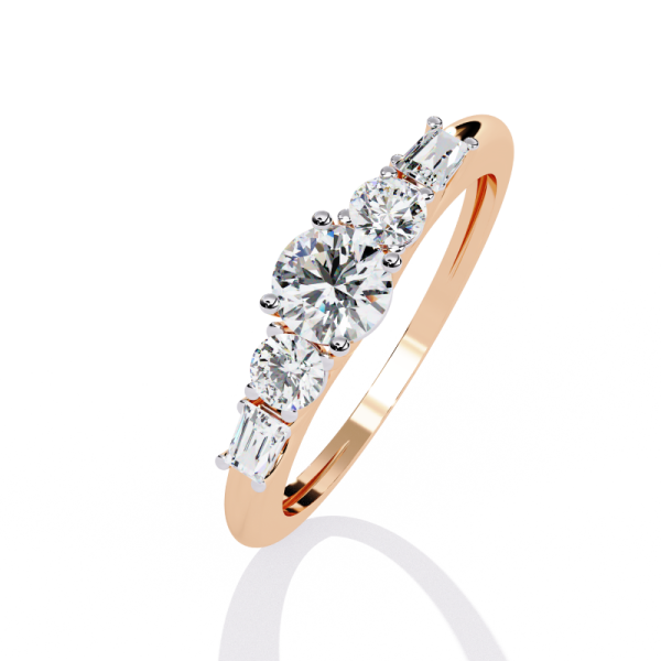 Printable 3D jewelry model of Solitaire Lady Ring with Diamond 3D Model .c4d .max .obj .3ds .fbx .stl .blend 