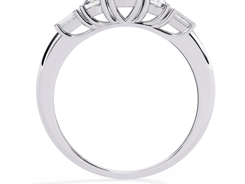 Printable 3D jewelry model of Solitaire Lady Ring with Diamond 3D Model