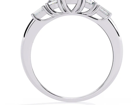 Printable 3D jewelry model of Solitaire Lady Ring with Diamond 3D Model