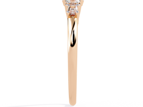 Printable 3D jewelry model of Solitaire Lady Ring with Diamond 3D Model