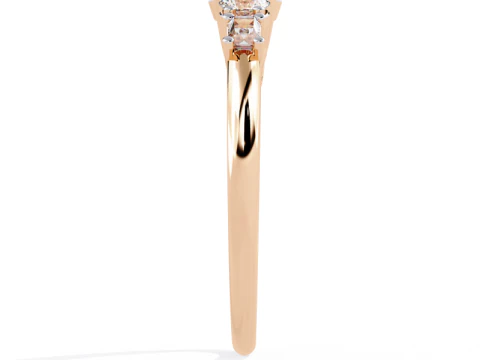 Printable 3D jewelry model of Solitaire Lady Ring with Diamond 3D Model