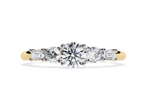 Printable 3D jewelry model of Solitaire Lady Ring with Diamond 3D Model