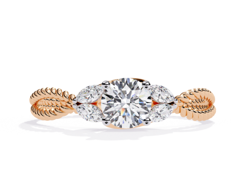 Printable 3D jewelry model of Solitaire Lady Ring with Diamond 3D Model
