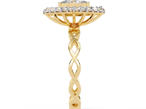 Printable 3D jewelry model of Solitaire Lady Ring with Diamond Model 3D
