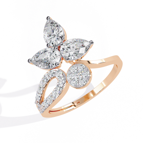 Printable 3D jewelry model of Solitaire Lady Ring with Diamond 3D Modell .c4d .max .obj .3ds .fbx .stl .blend