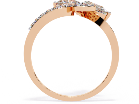Printable 3D jewelry model of Solitaire Lady Ring with Diamond 3D Modell
