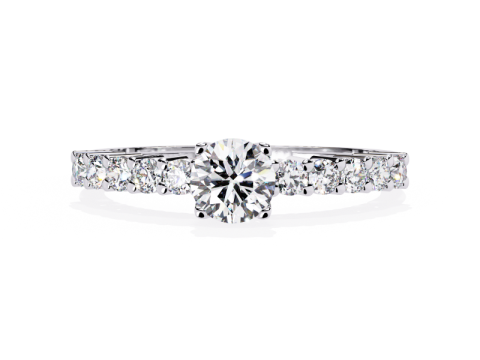 Printable 3D jewelry model of Solitaire Lady Ring with Diamond 3D Модель