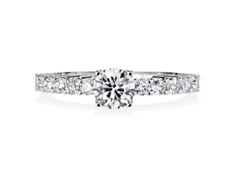 Printable 3D jewelry model of Solitaire Lady Ring with Diamond 3D Model