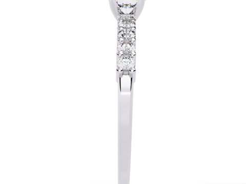 Printable 3D jewelry model of Solitaire Lady Ring with Diamond 3D Модель