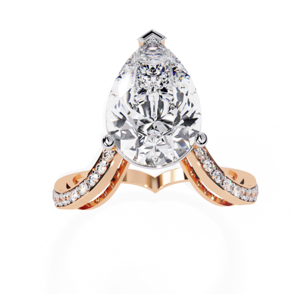 Printable 3D jewelry model of Solitaire Lady Ring with Diamond 3D Modell .c4d .max .obj .3ds .fbx .stl .blend