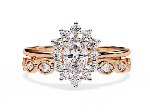 Printable 3D jewelry model of Solitaire Lady Ring with Diamond 3D Model