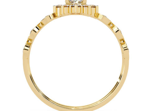 Printable 3D jewelry model of Solitaire Lady Ring with Diamond 3Dモデル