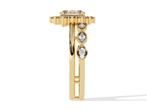 Printable 3D jewelry model of Solitaire Lady Ring with Diamond 3Dモデル