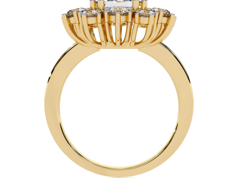 Printable 3D jewelry model of Solitaire Lady Ring with Diamond Model 3D