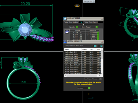 Printable 3D jewelry model of Solitaire Lady Ring with Diamond 3D मॉडल