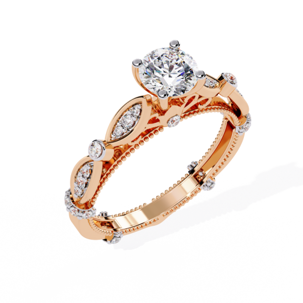 Printable 3D jewelry model of Solitaire Lady Ring with Diamond Model 3D .c4d .max .obj .3ds .fbx .stl .blend 
