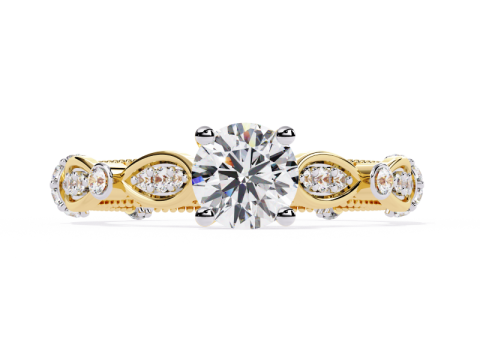 Printable 3D jewelry model of Solitaire Lady Ring with Diamond Model 3D