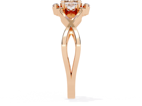 Printable 3D jewelry model of Solitaire Lady Ring with Diamond 3D Model