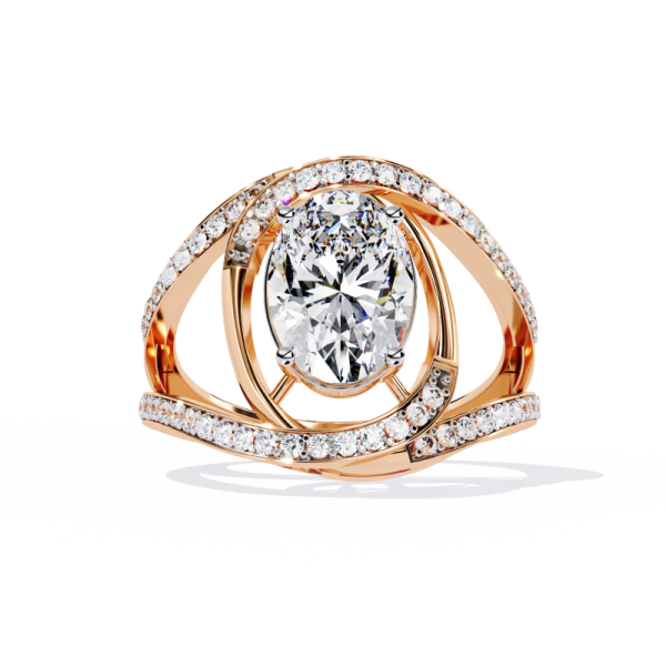 Printable 3D jewelry model of Solitaire Lady Ring with Diamond Modelo 3D .c4d .max .obj .3ds .fbx .stl .blend 