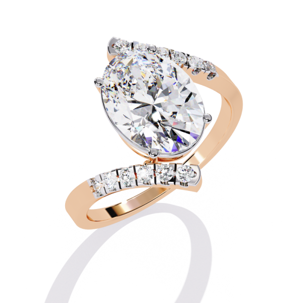 Printable 3D jewelry model of Solitaire Lady Ring with Diamond Modelo 3D .c4d .max .obj .3ds .fbx .stl .blend