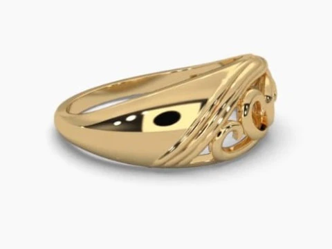 Printable 3D jewelry model of Solitaire Lady Ring with Diamond 3D Model