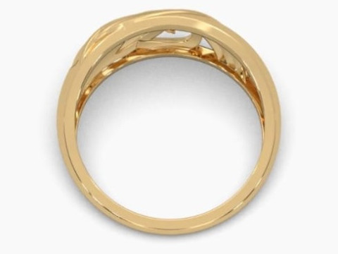 Printable 3D jewelry model of Solitaire Lady Ring with Diamond Modelo 3D
